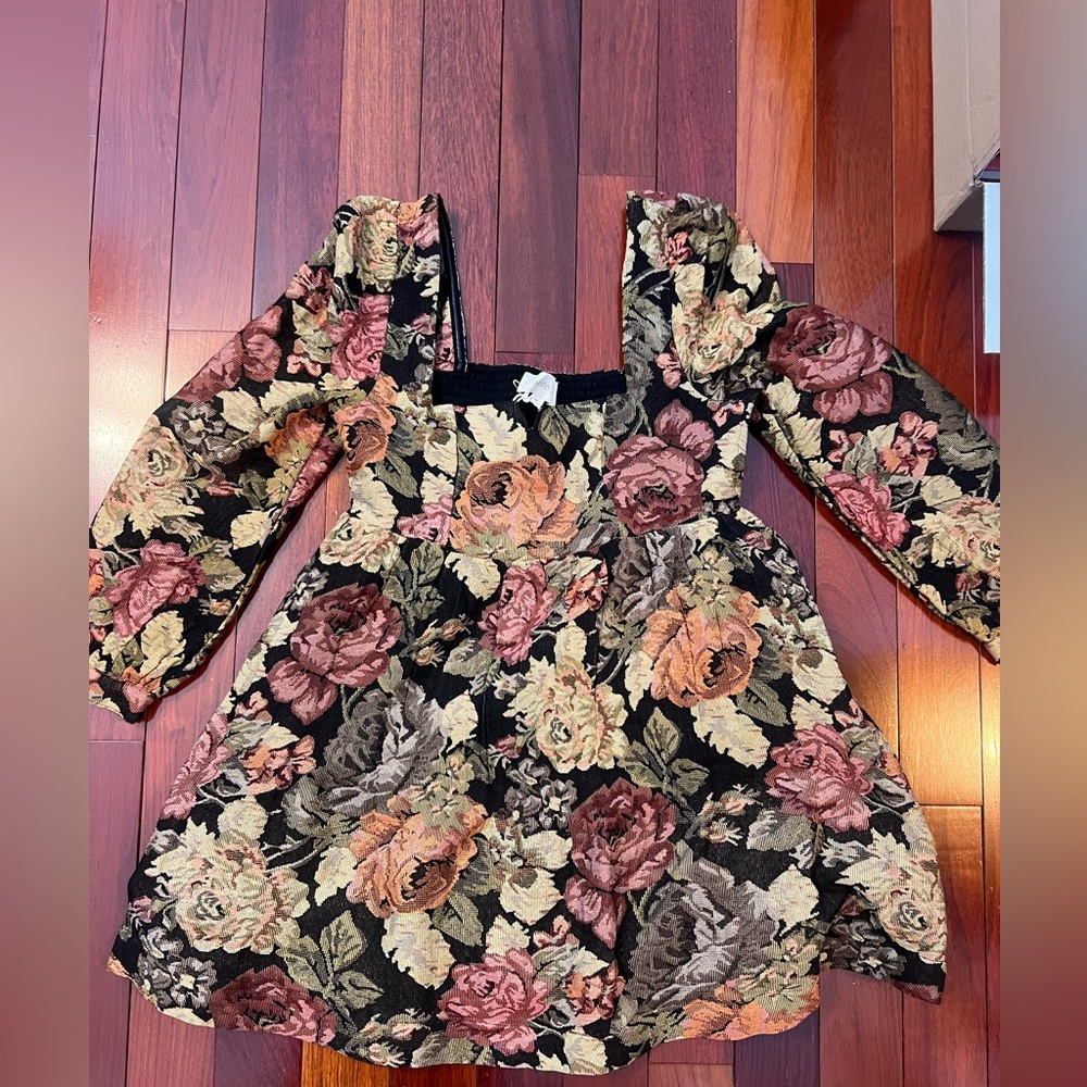 Tuckernuck Chocolate Multi Fleur Dress